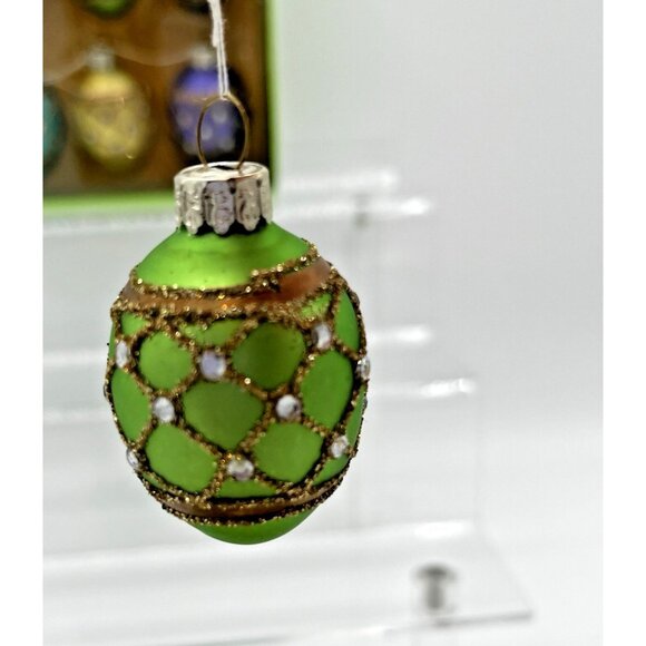 Pier 1 Imports Christmas Easter Ornament Tree Glass Eggs 2 boxes 12 eggs Retired - Picture 6 of 15